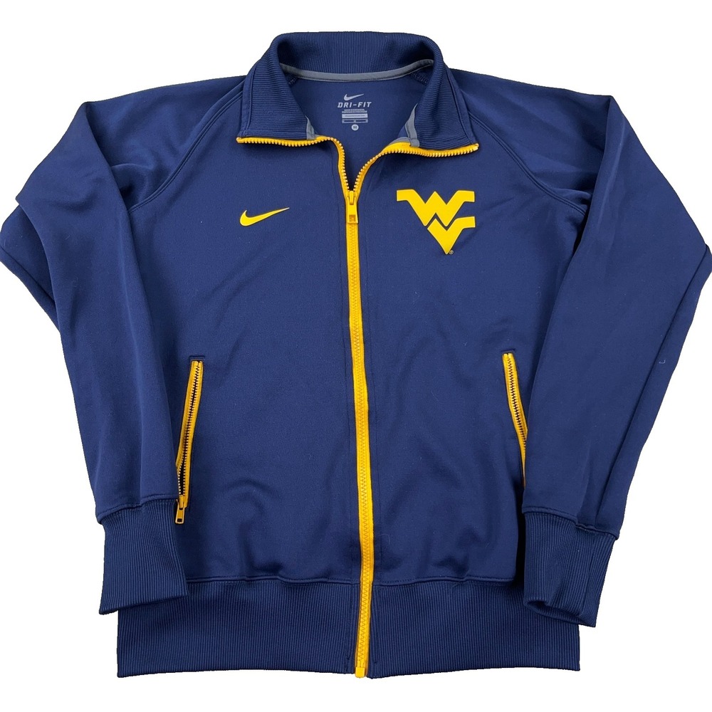 West Virginia Mountaineers Jacket Women Medium Nike Dri Fit Track Suit WVU *
